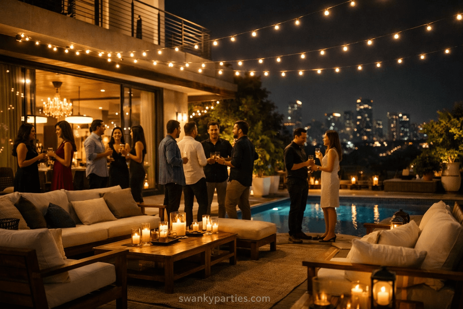 House party setup in a Mumbai villa
