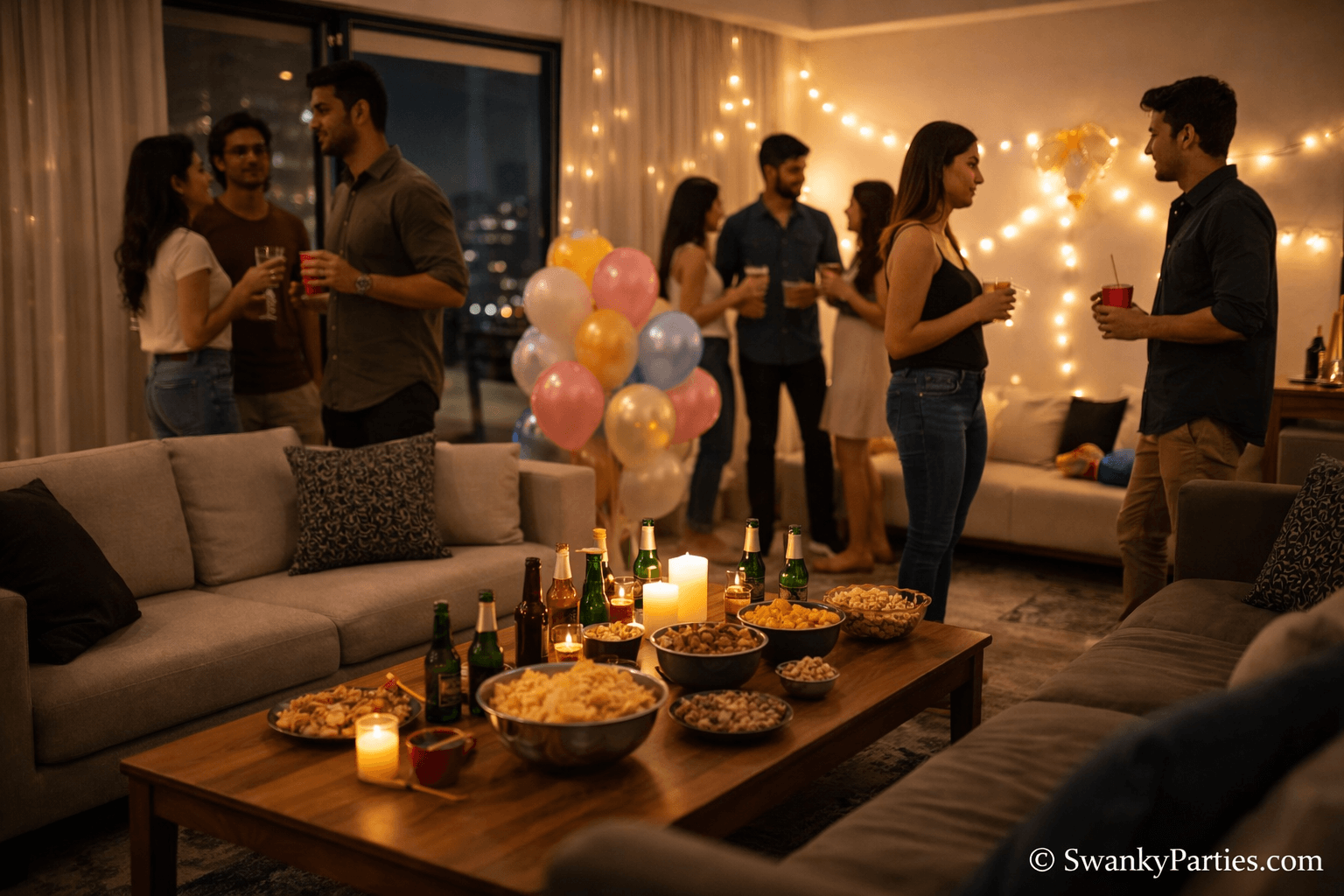 Budget house party setup in Mumbai