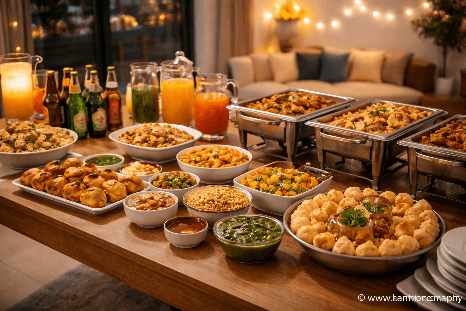 House party catering setup in Mumbai